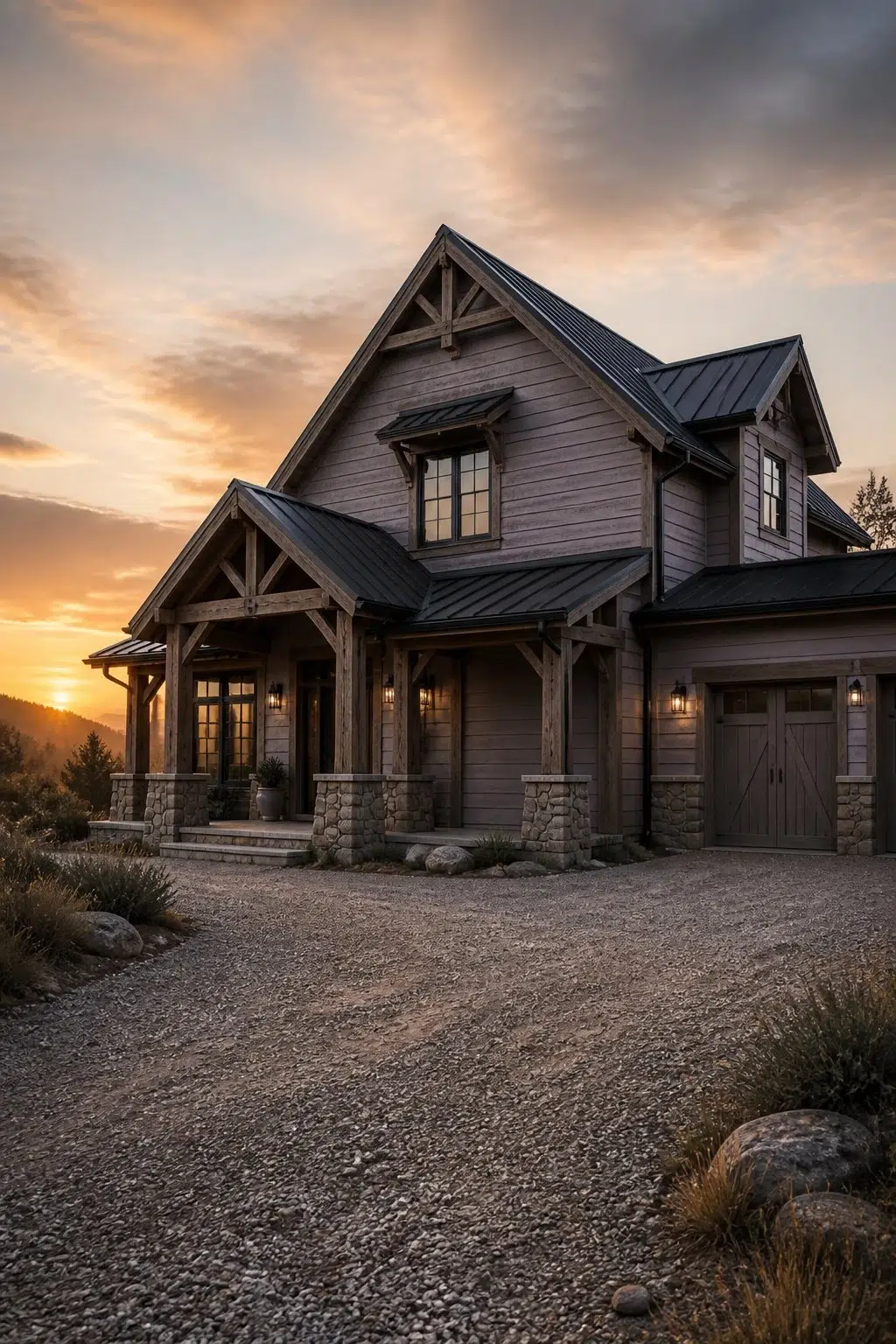 Ash Violet color — rustic modern house inspiration