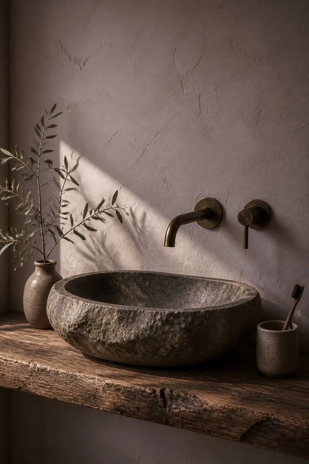 Auger Shell — wabi-sabi bathroom