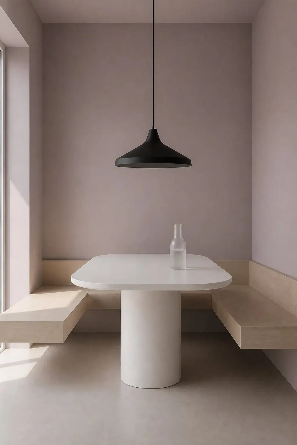 Auger Shell paint in a minimalist dining room