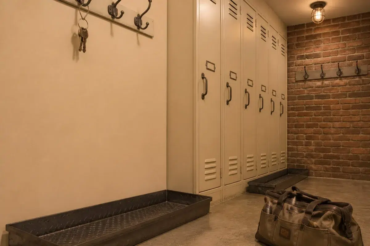 August Moon paint color — Mudroom (Industrial)
