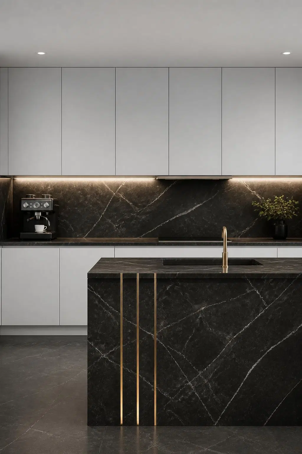 Aura White — bold kitchen