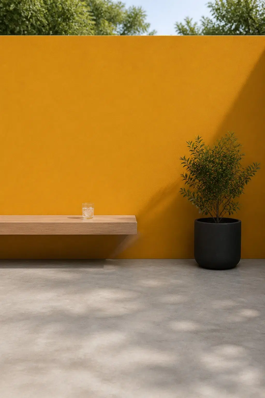 minimalist patio featuring Auric by Sherwin-Williams