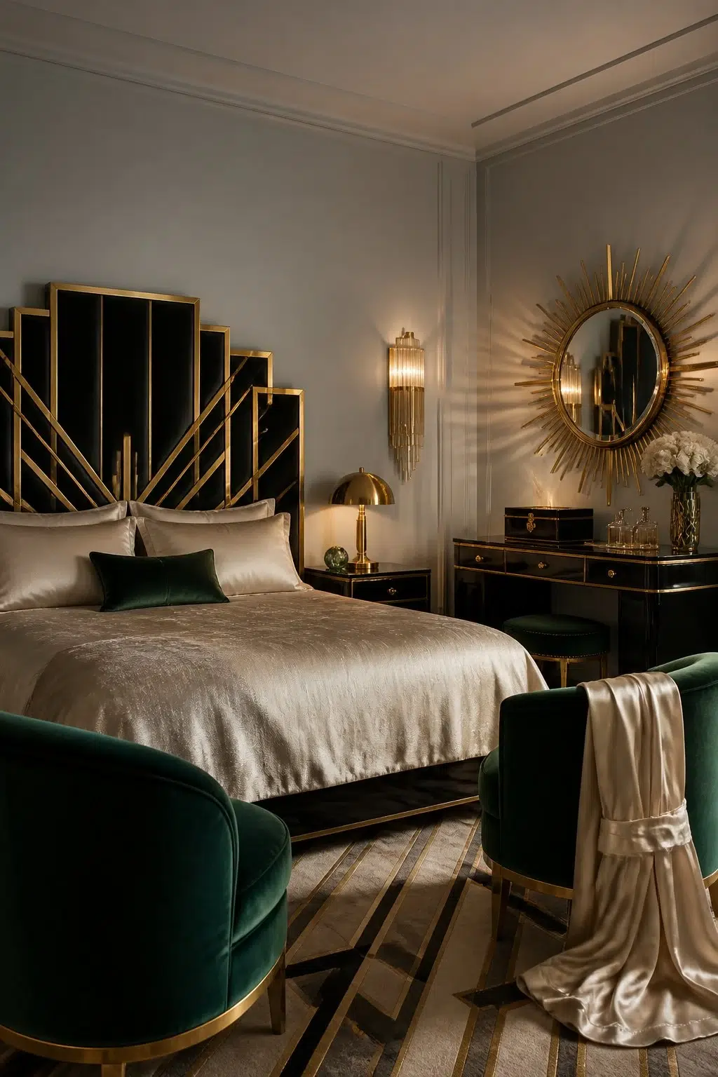 A art deco bedroom painted in Autonomous
