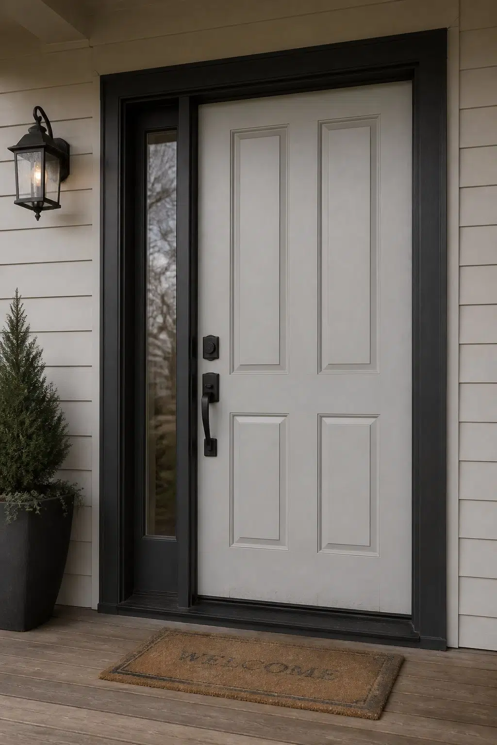 bold front door featuring Autonomous by Sherwin-Williams