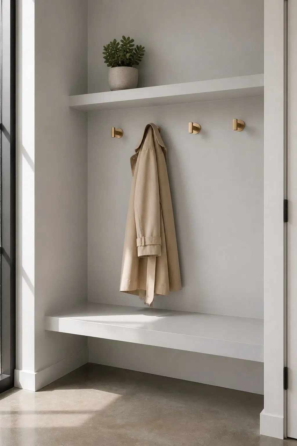 Autonomous paint in a tiny mudroom
