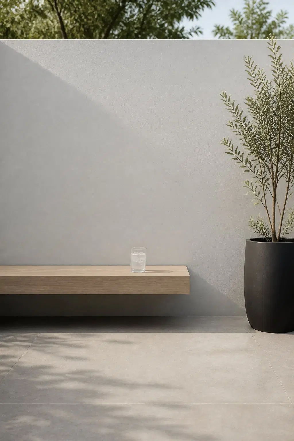 minimalist patio featuring Autonomous by Sherwin-Williams
