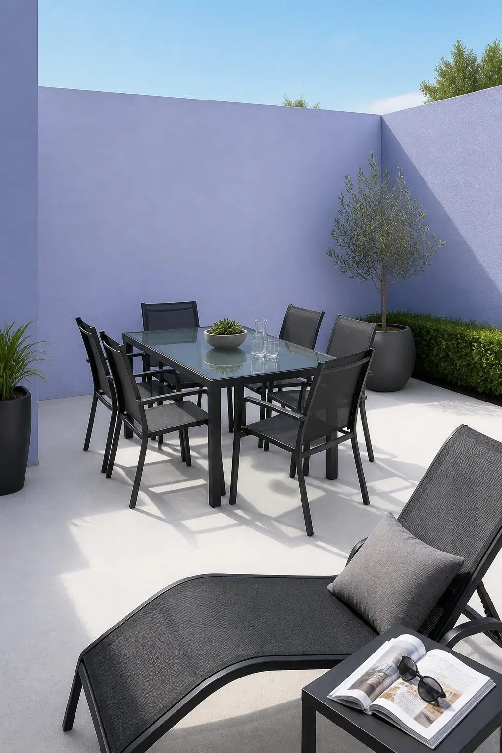 contemporary patio featuring Awesome Violet by Sherwin-Williams