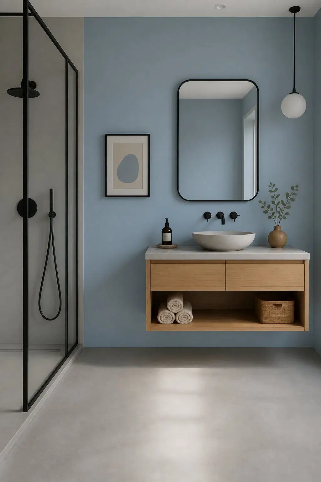 Baby Blue Eyes — japandi bathroom