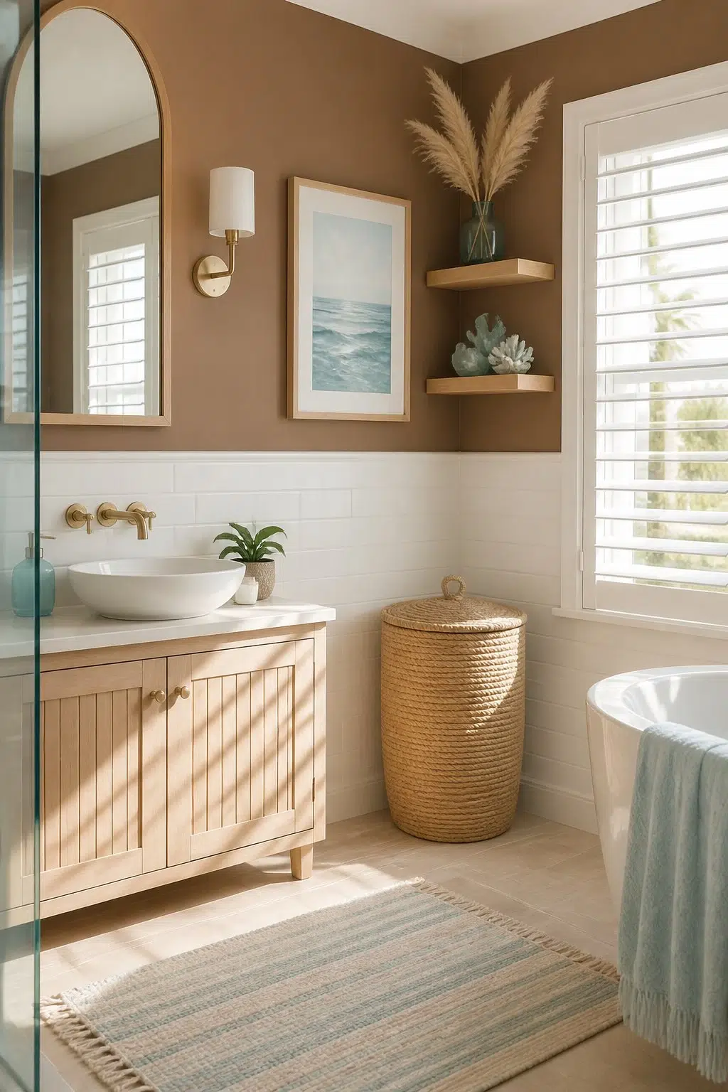 Baked Cookie — coastal bathroom