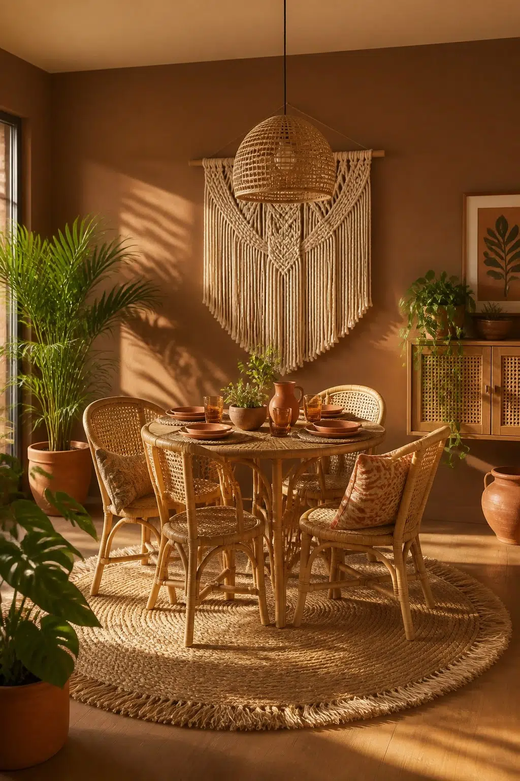 Baked Cookie paint in a boho dining room