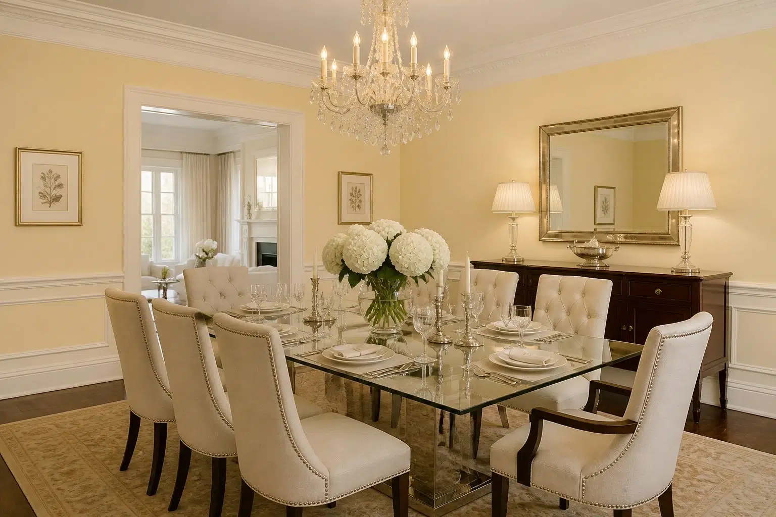 Banana Cream paint color — Dining Room (Elegant)