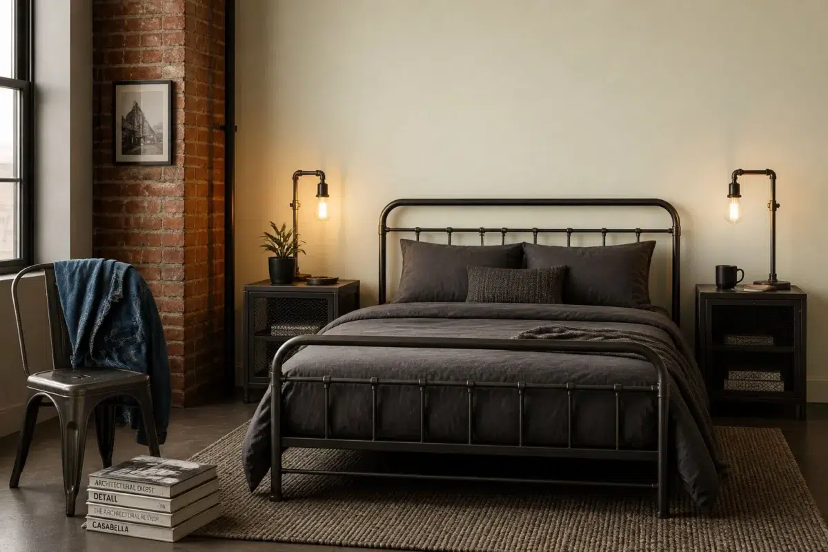 Barely Pear paint color — Bedroom (Industrial)