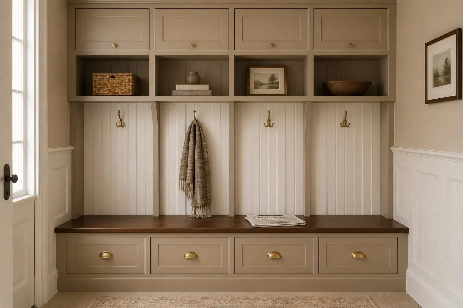Barro Verde paint color — Mudroom (Traditional)
