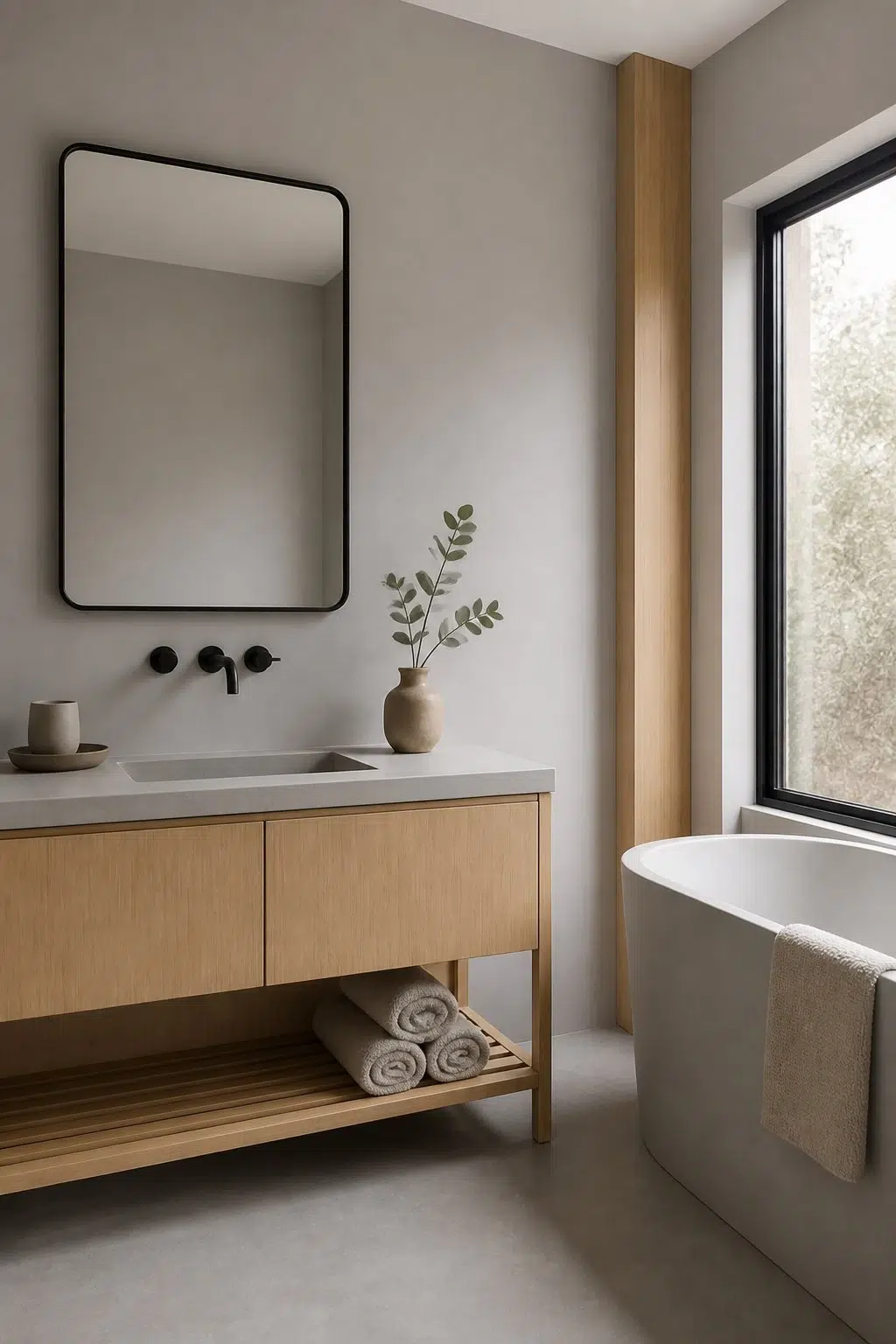 Bedrock — japandi bathroom