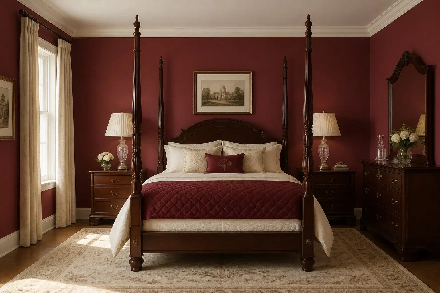 Beetroot paint color — Bedroom (Traditional)