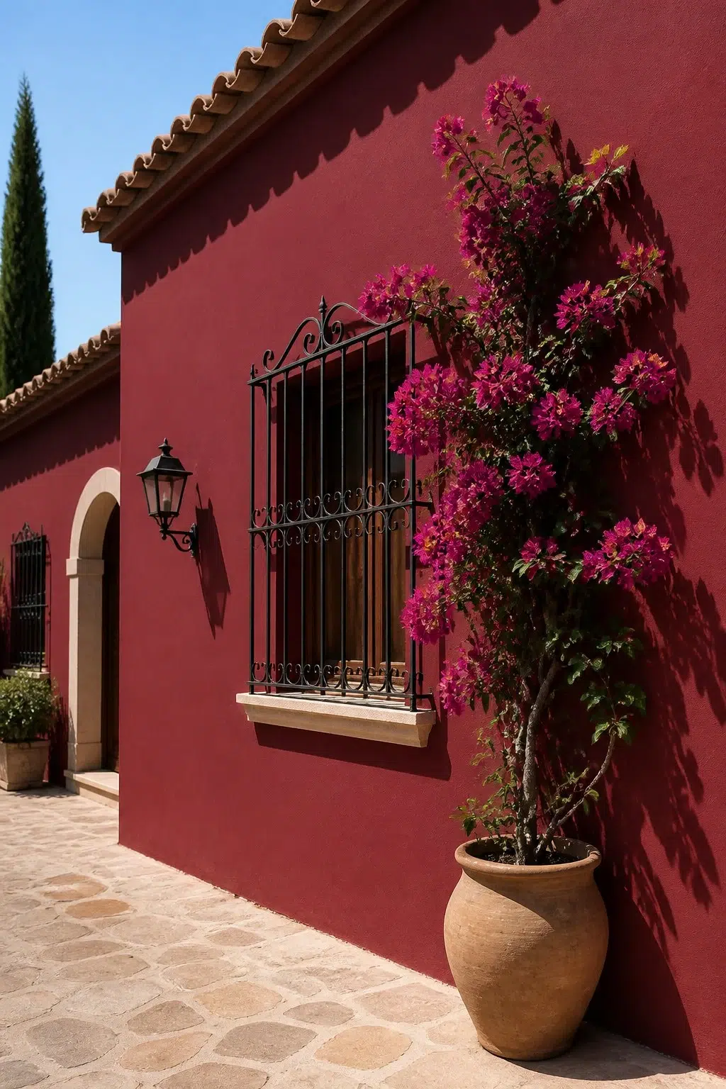 Beetroot color — mediterranean house inspiration
