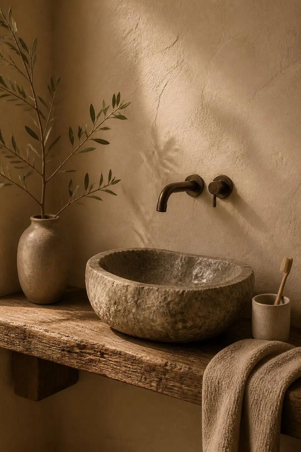 Beige — wabi-sabi bathroom