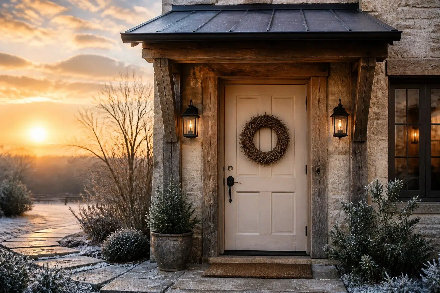 Beige paint color — Front Door (Rustic Modern)