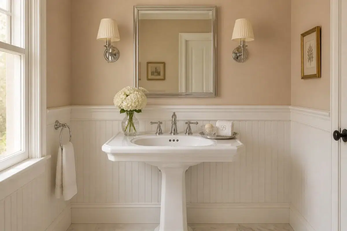 Beige Intenso paint color — Bathroom (Traditional)