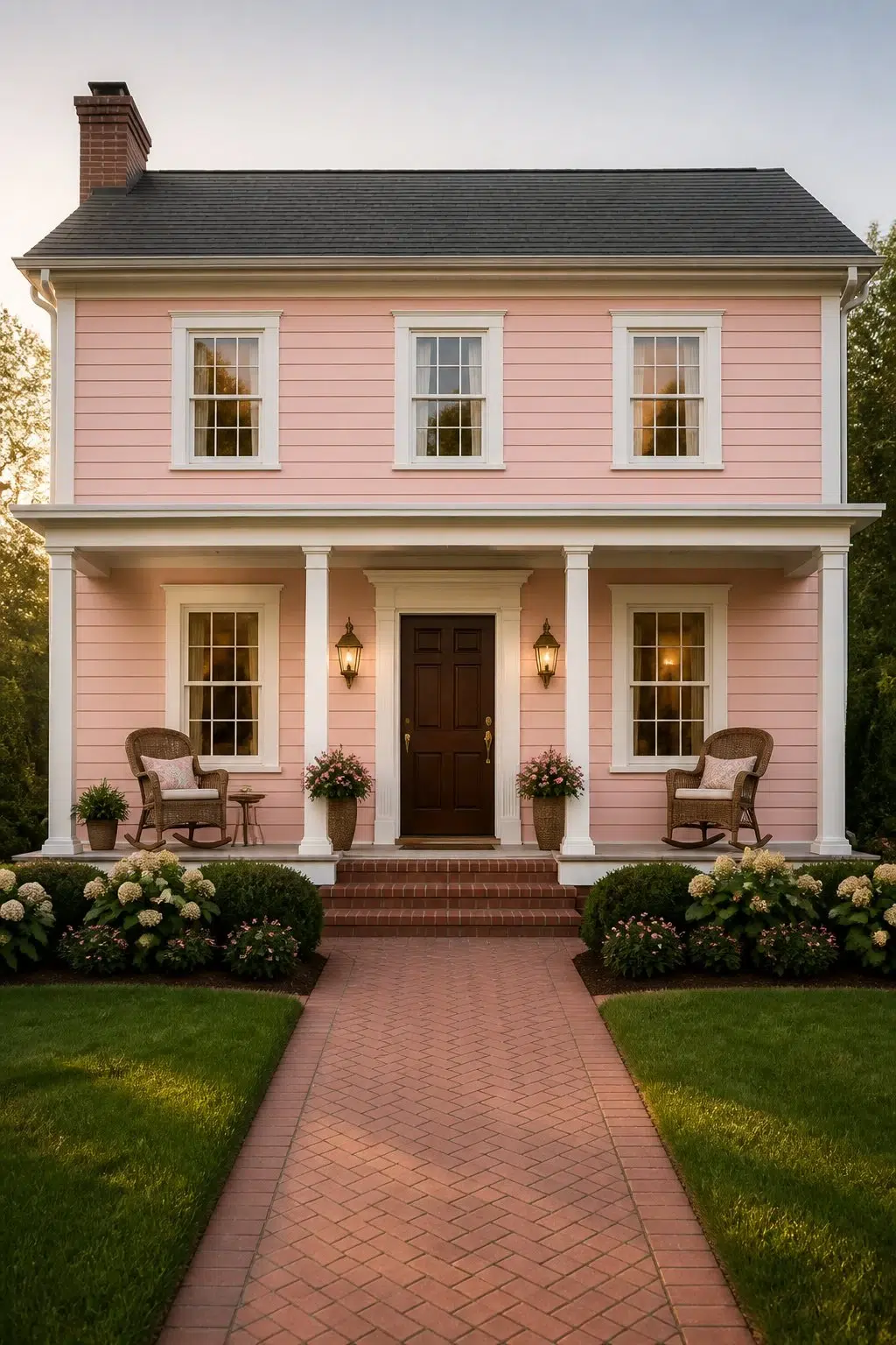 Bella Pink color — traditional house inspiration