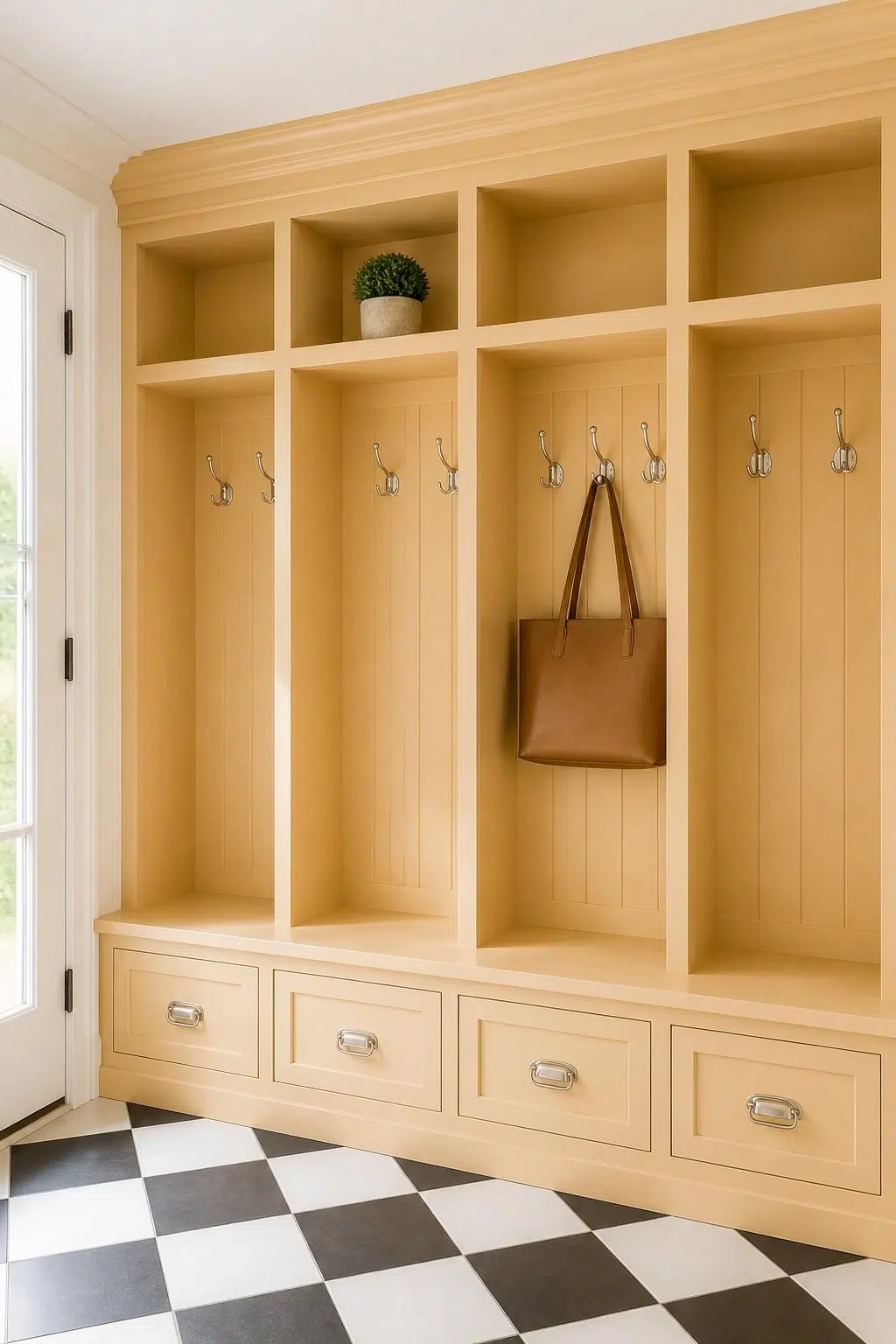 Bellini Fizz paint in a classy mudroom