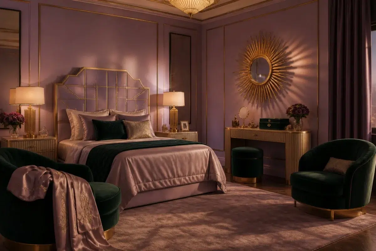 Berry Cream paint color — Bedroom (Art Deco)