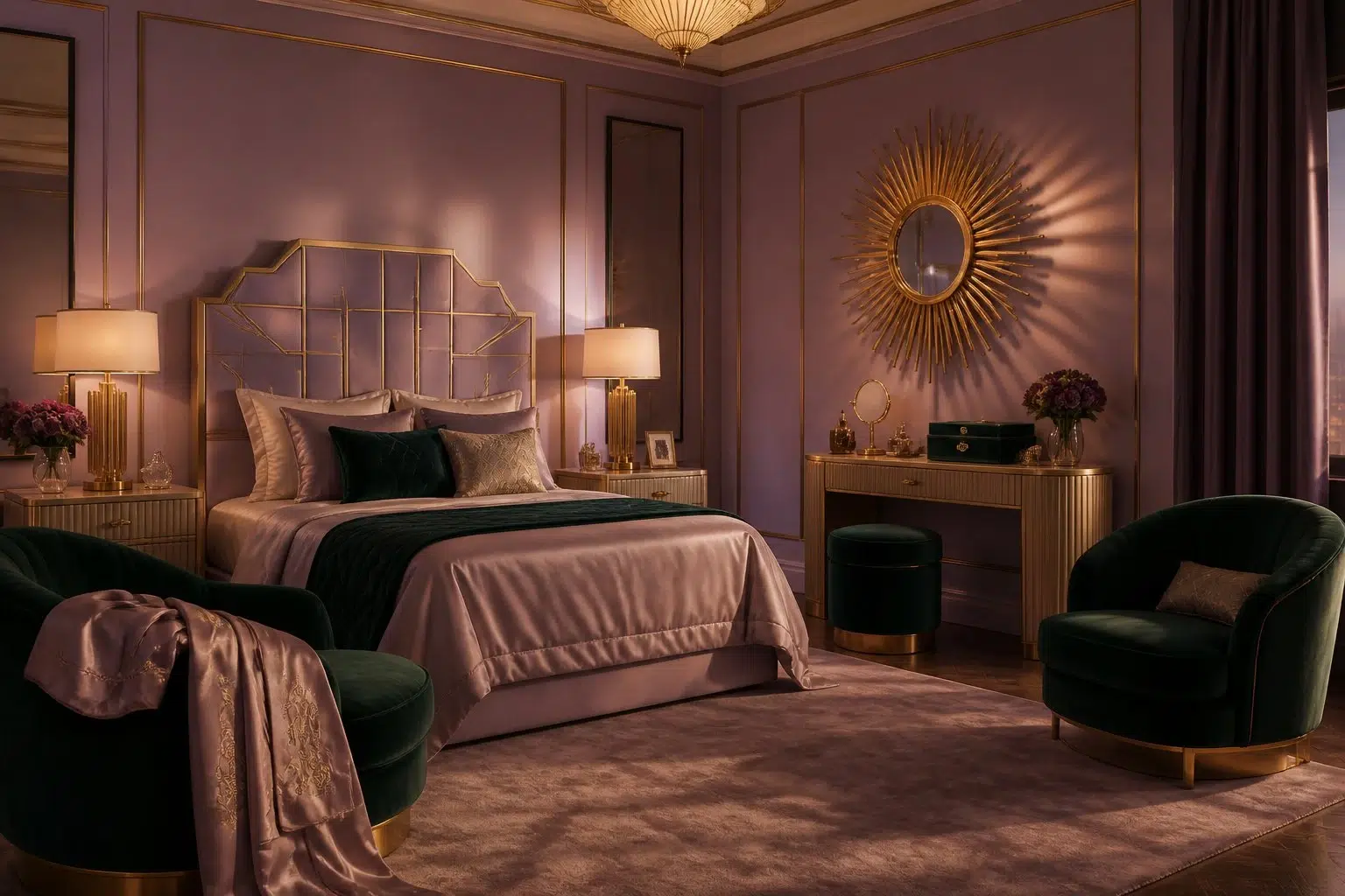 Berry Cream paint color — Bedroom (Art Deco)